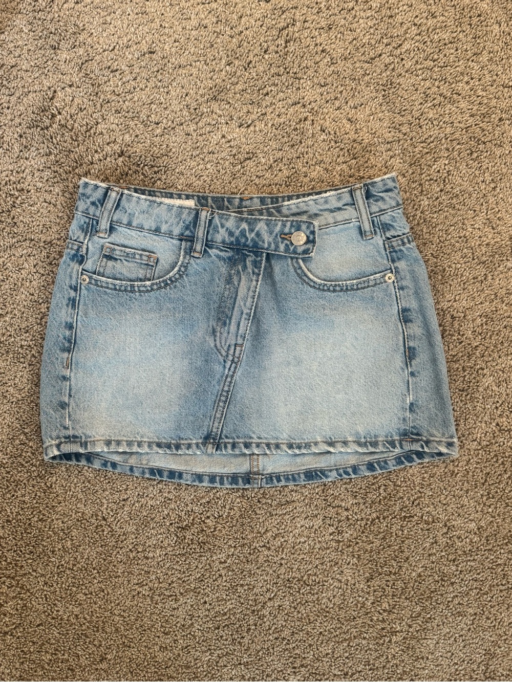 Zara Light Blue Denim Mini Skirt